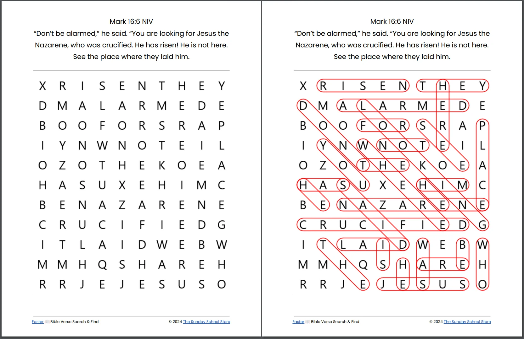 Easter Bible Word Search Puzzles Pdf
