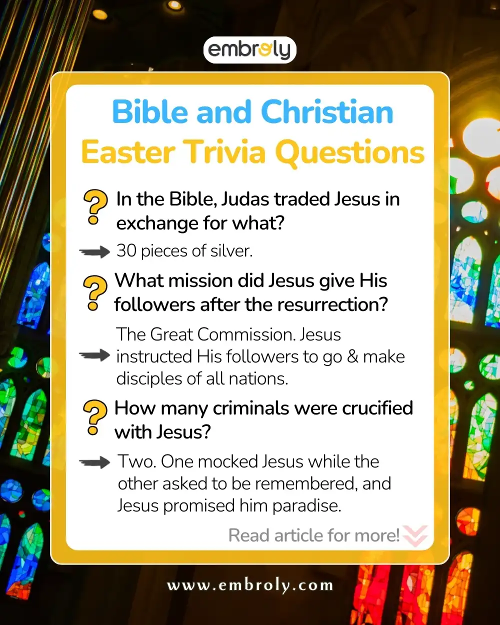 Easter Trivia Questions And Answers