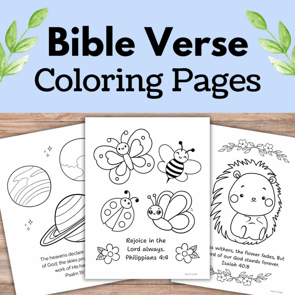 Easy Bible Verse Coloring Pages Free Printable
