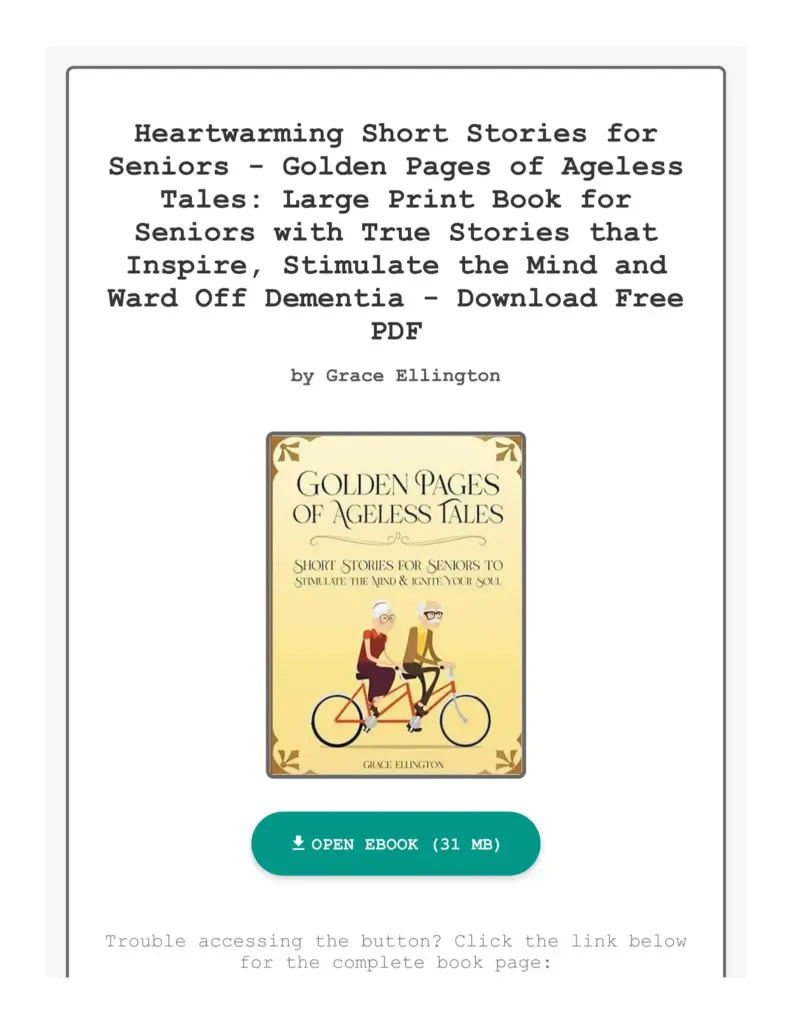 Ebook Heartwarming Short Stories For Seniors Gol