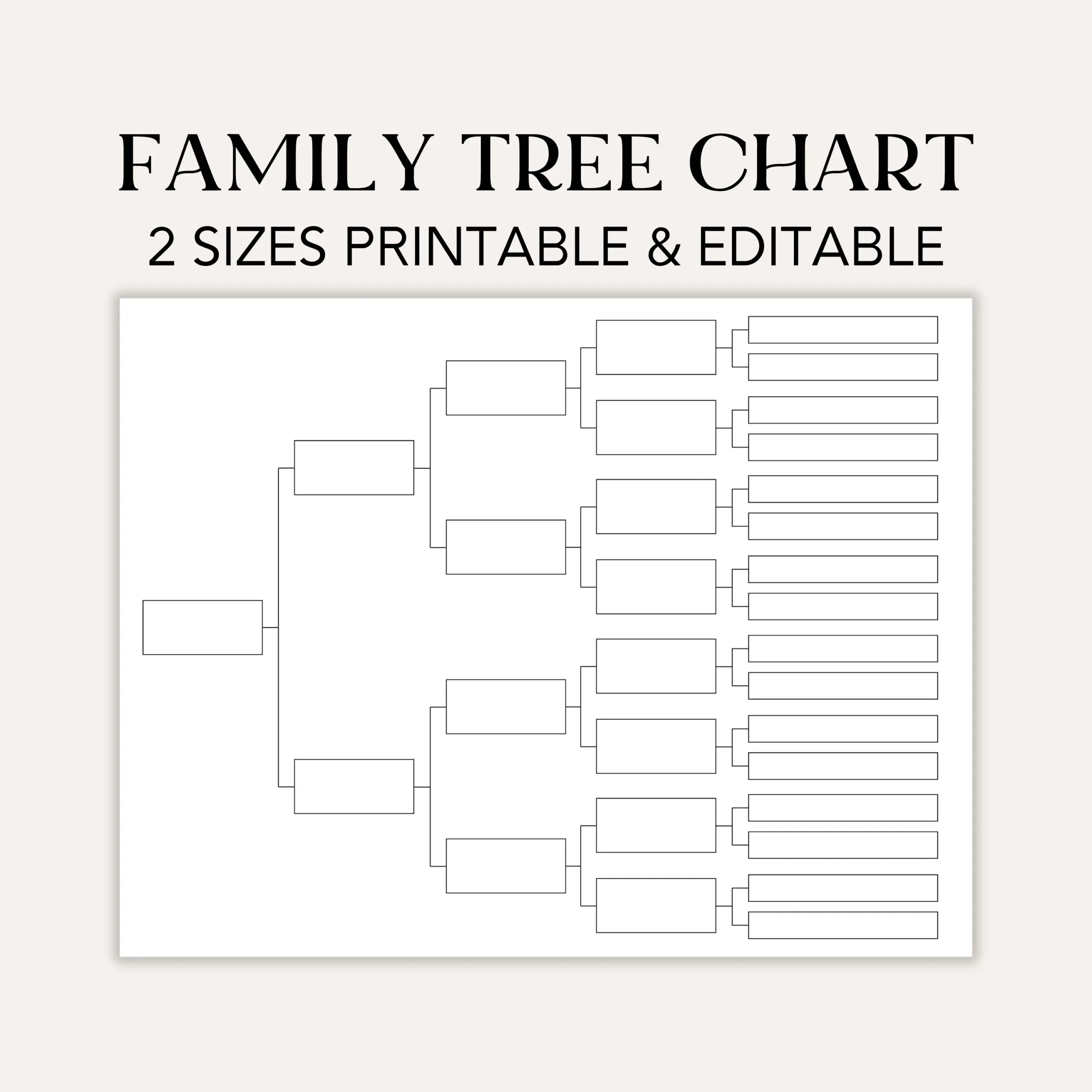 Editable Family Reunion Tree Template