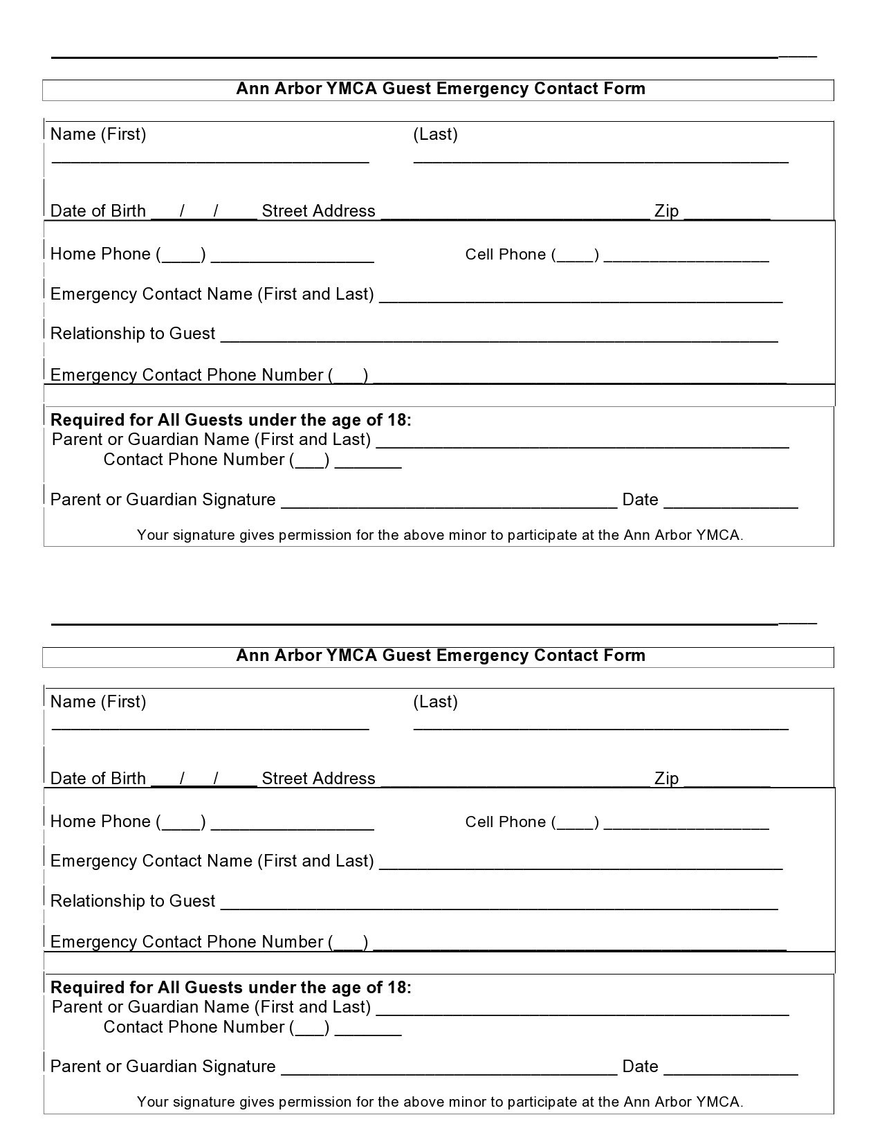 Emergency Contact Form