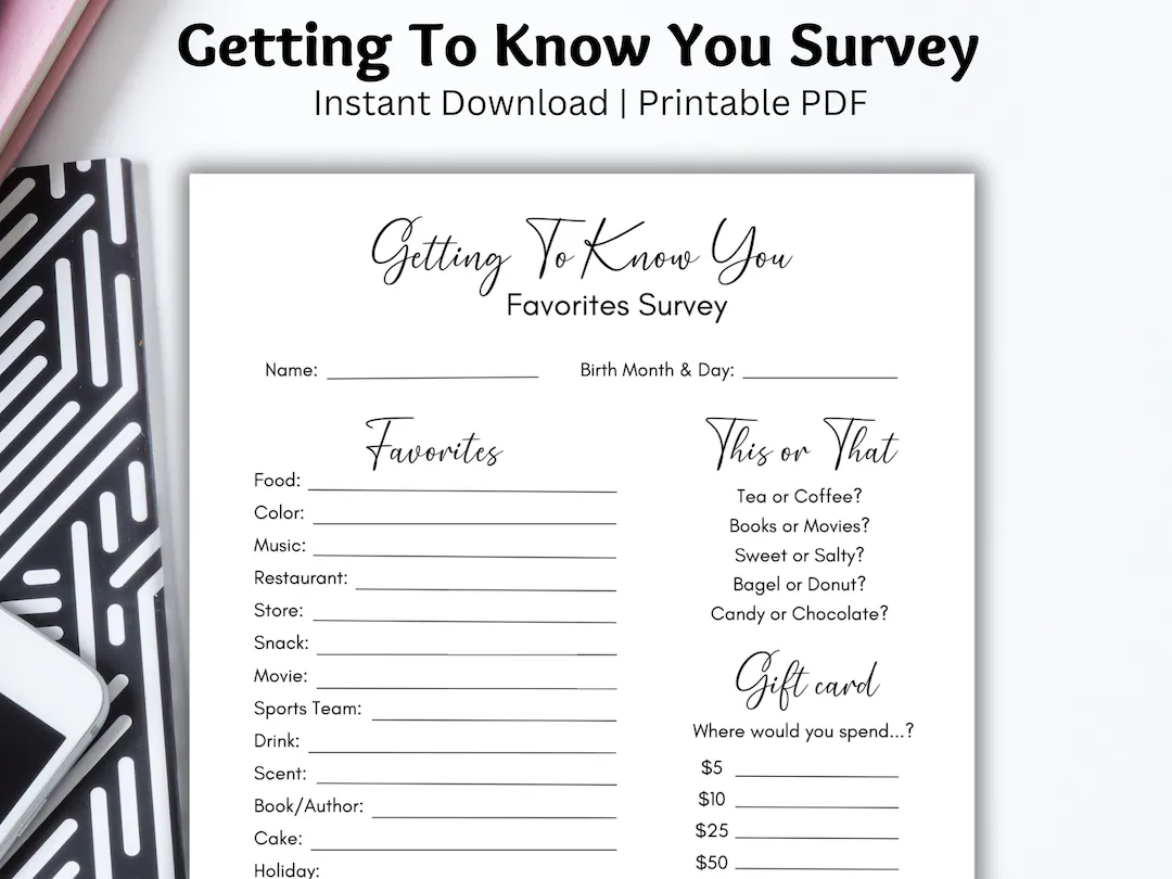 Employee Favorite Things Survey Coworker
