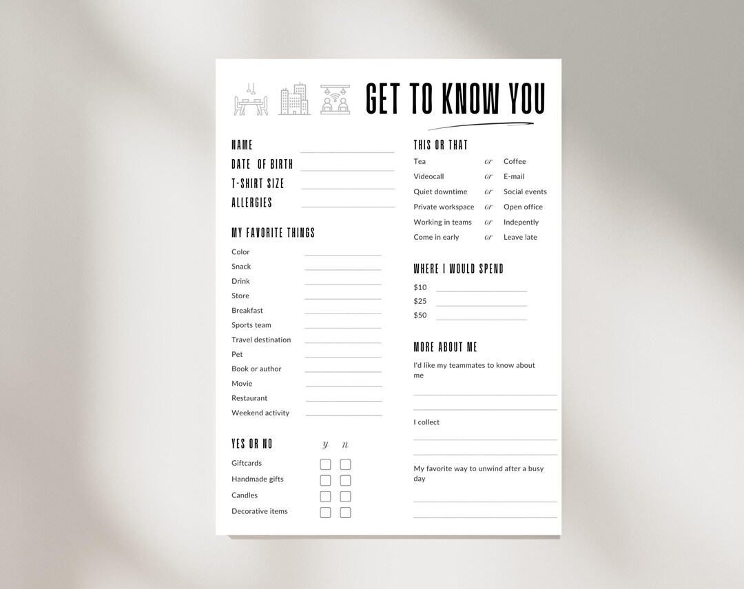 Employee Favorites List Team Building