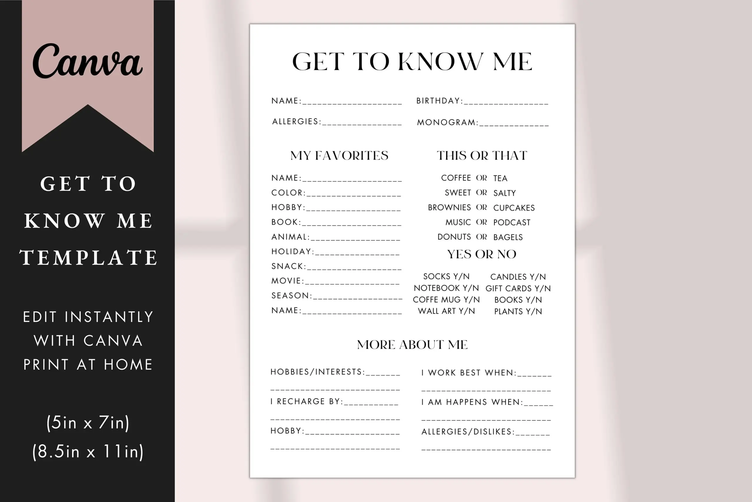 Employee Questionnaire Printable All