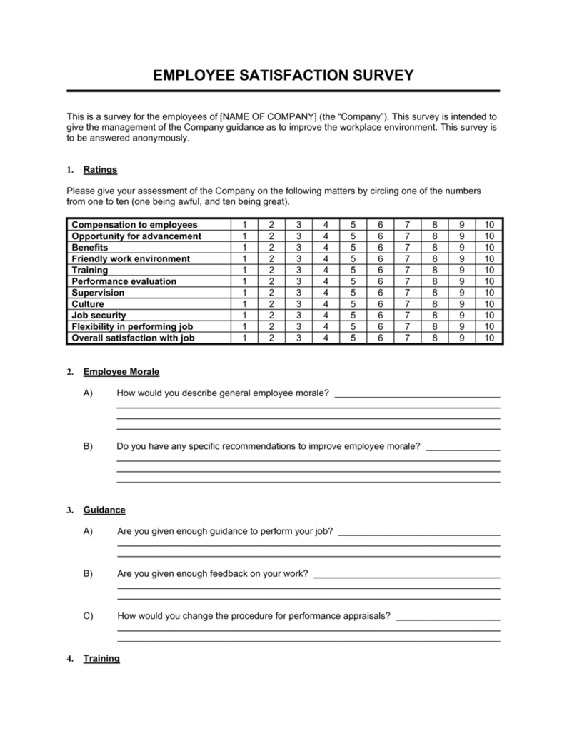 Employee Satisfaction Survey D691