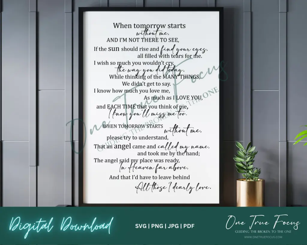 Empty Chair Poem Printable