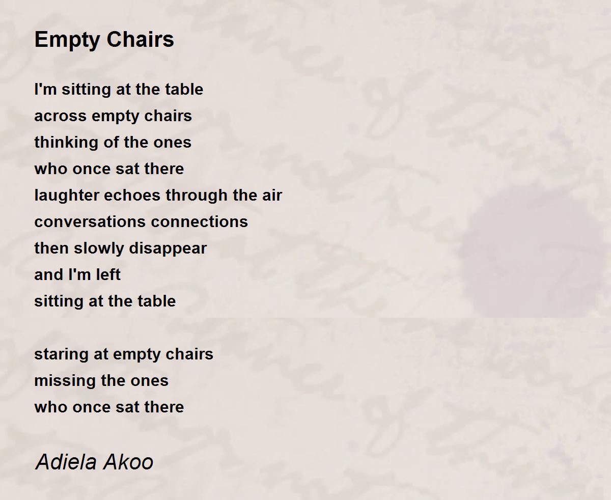 Empty Chairs 3