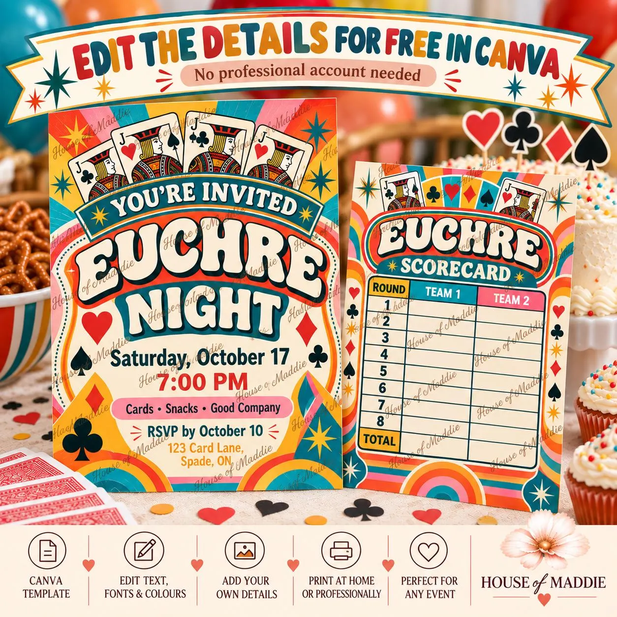 Euchre Score Cards Printables