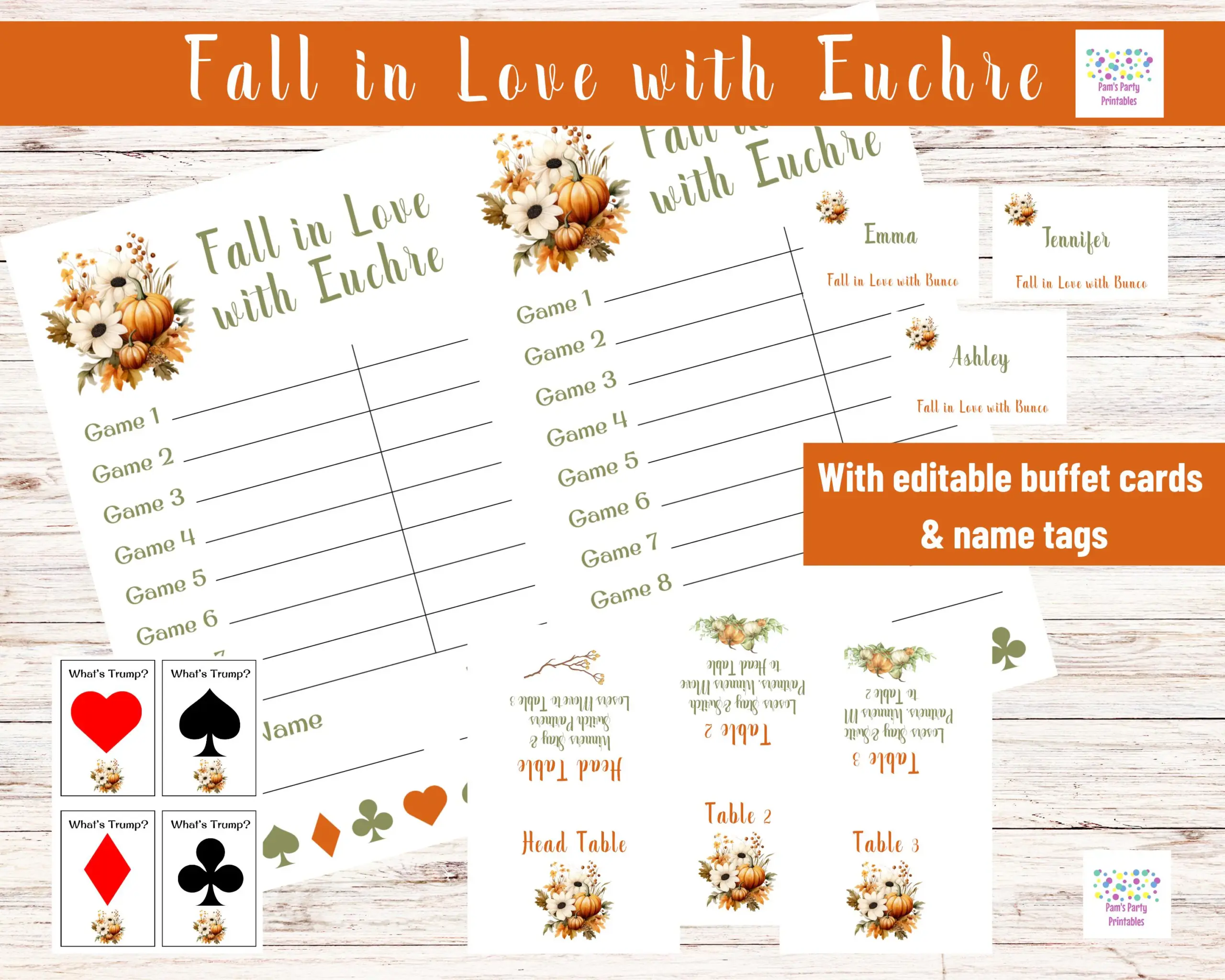 Euchre Score Cards Printables