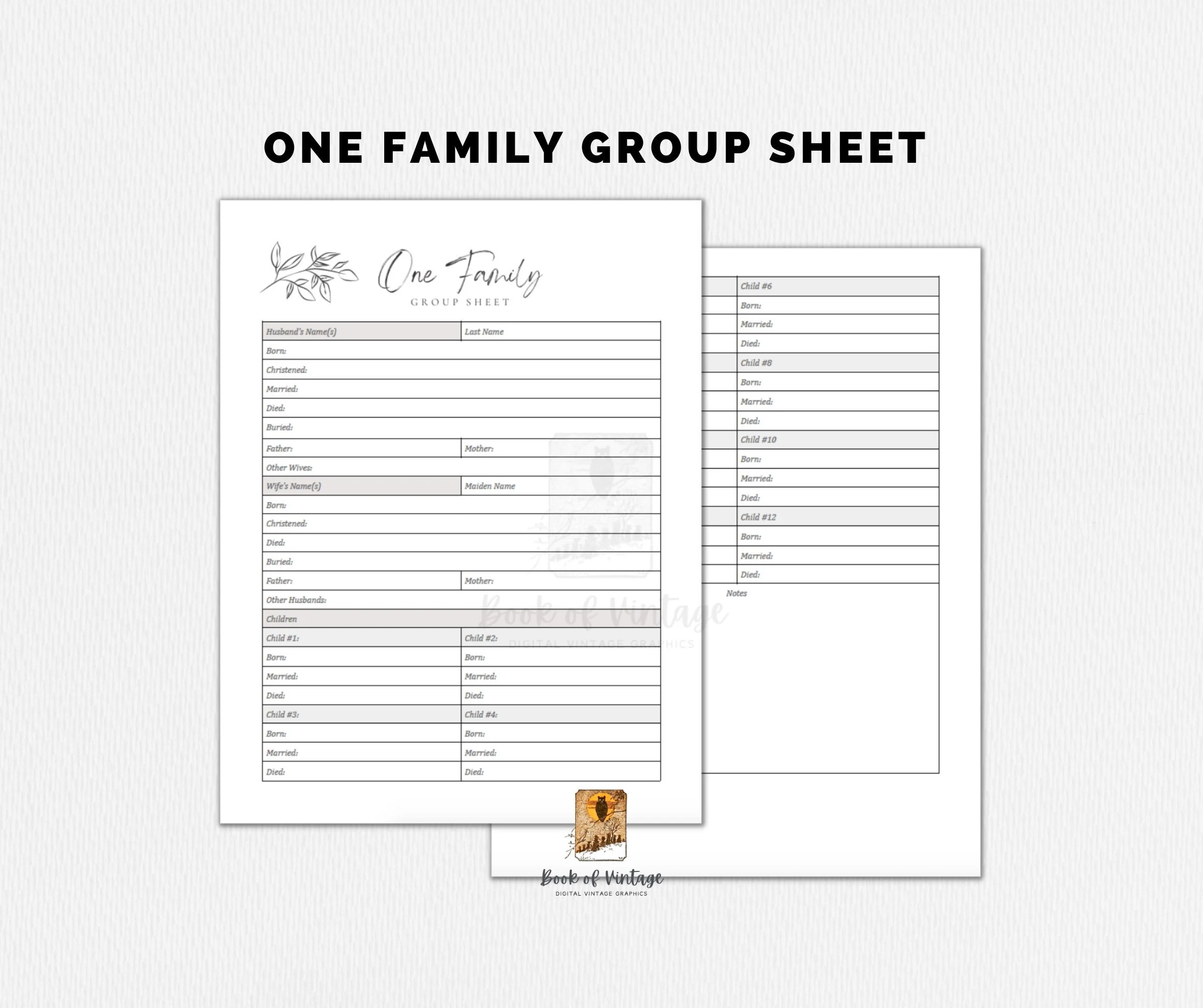 Family Group Sheet