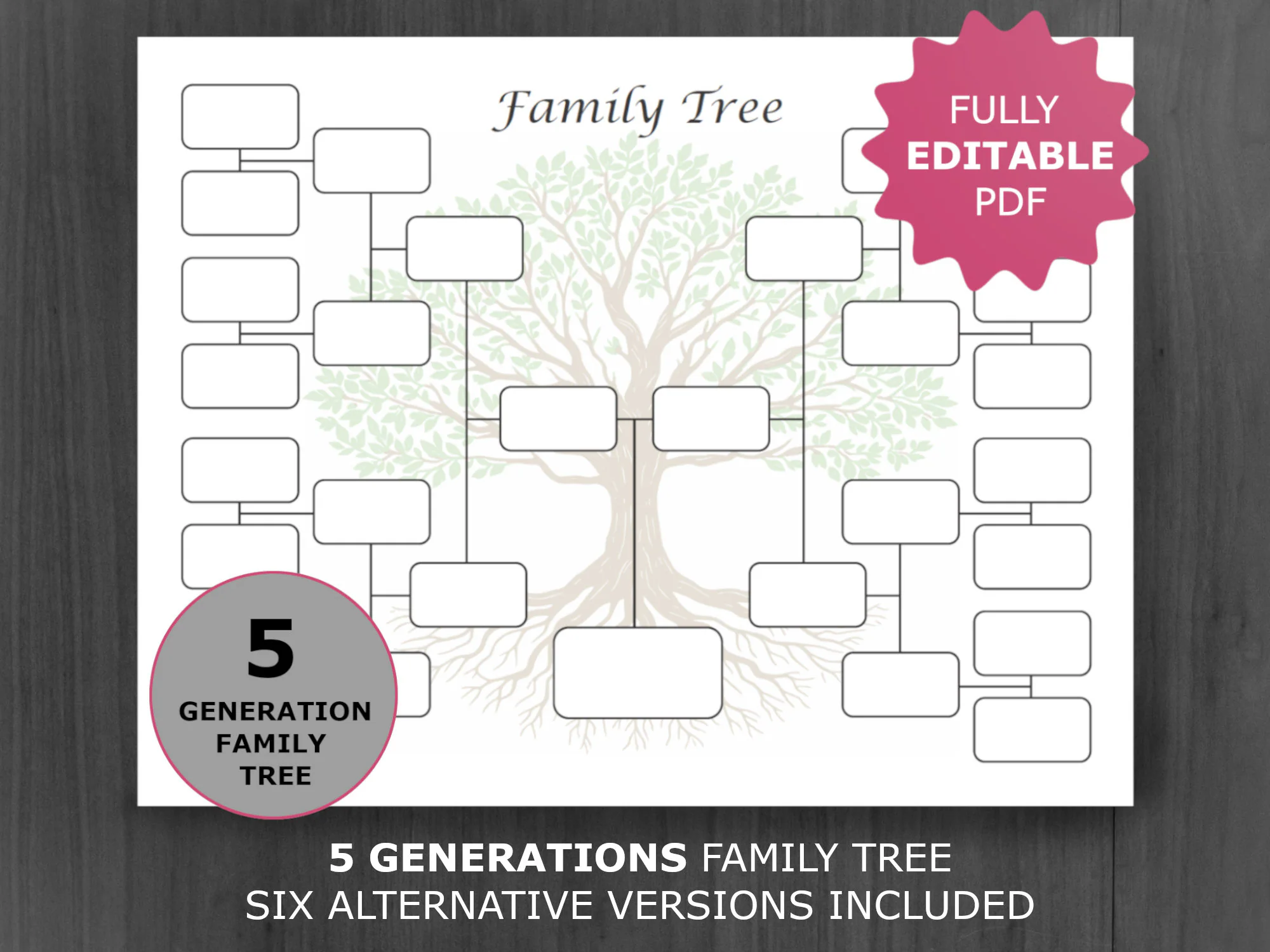 Family Tree Chart 5 Generation Printable Family Tree Chart 5 Generation Printable