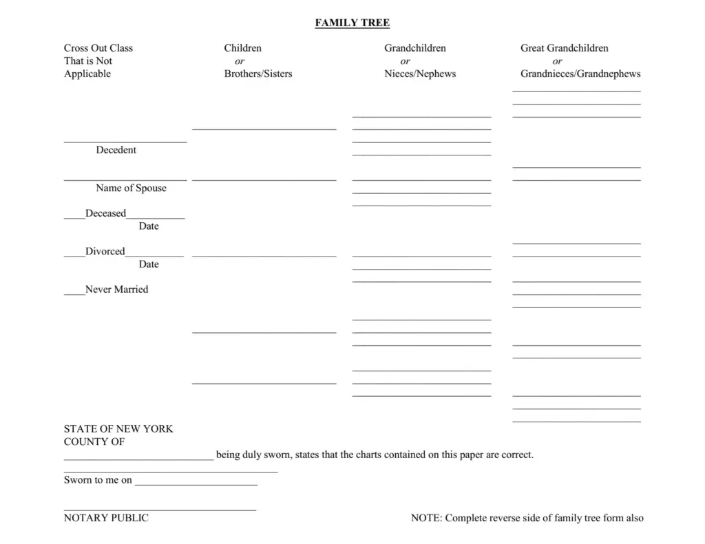 Family Tree Form