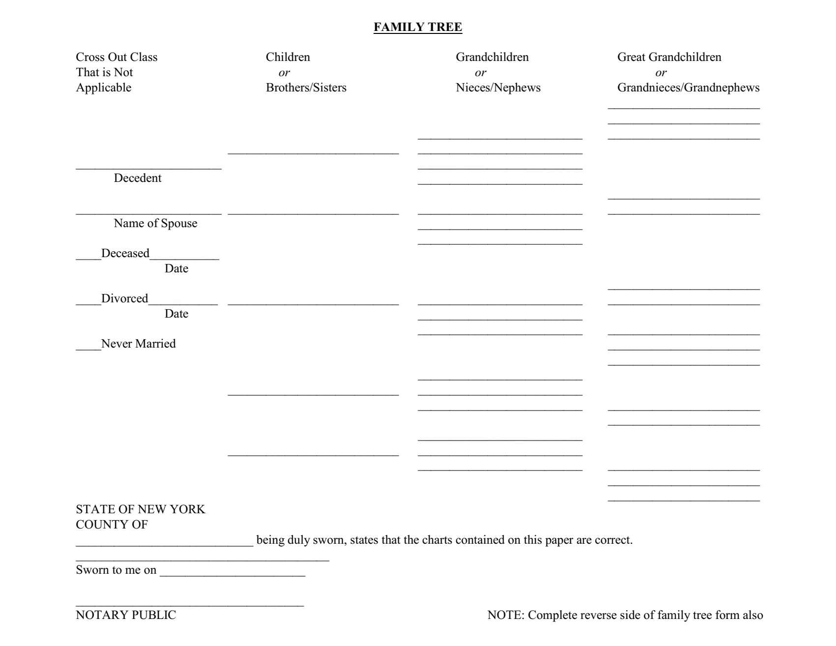Family Tree Form