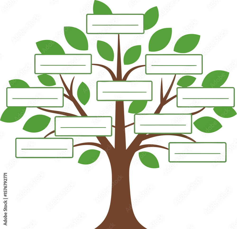 Family Tree Template Printable Blank Genealogy Chart Diagram Ancestor Tree Diagram For Kids Adults