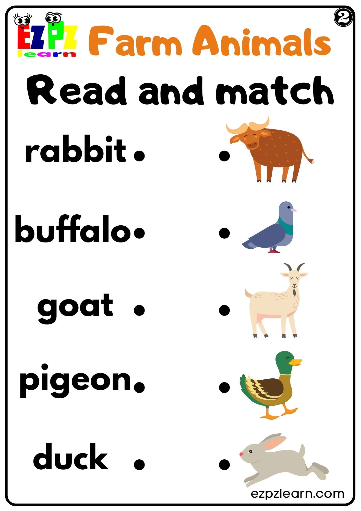 Farm Animals Read And Match Worksheet For Kindergarten Or Esl Students Free Pdf Download Set 2 Worksheets Farm Animals Read And Match Worksheet For Kindergarten Or Esl Students Free Pdf Download Set 2 Worksheets