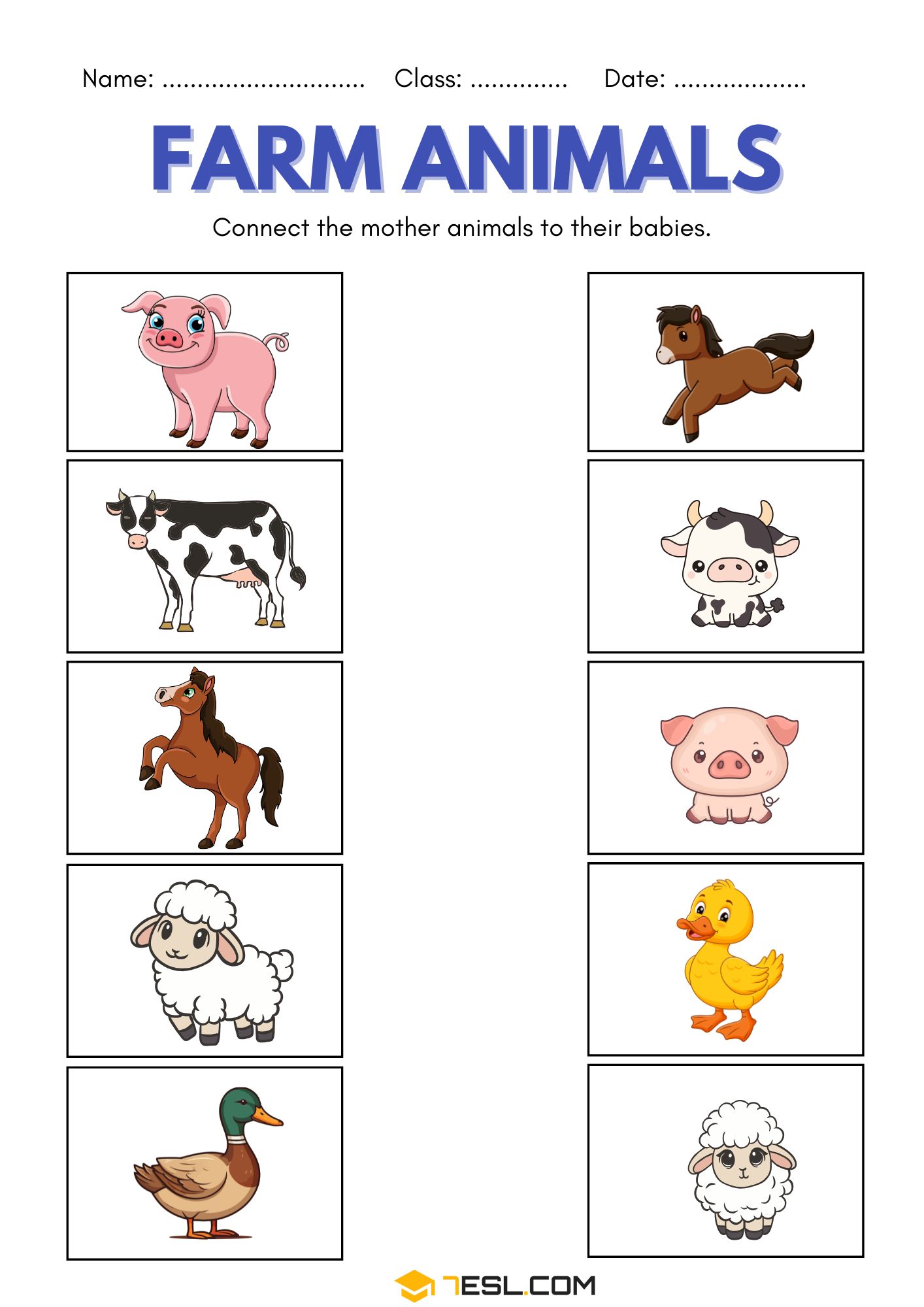 Farm Animals Worksheets Farm Animals Worksheets
