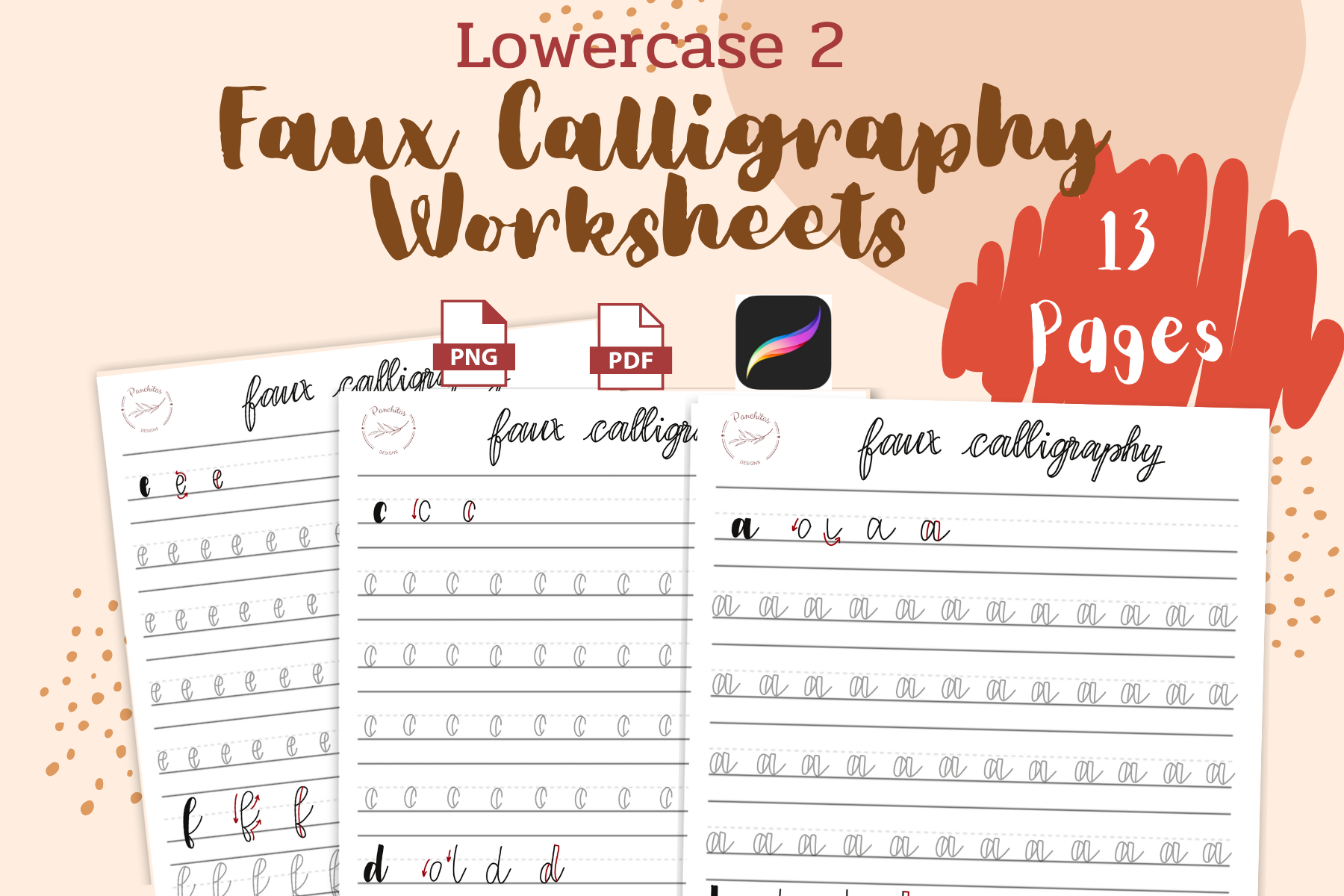 Faux Calligraphy Practice Sheets2