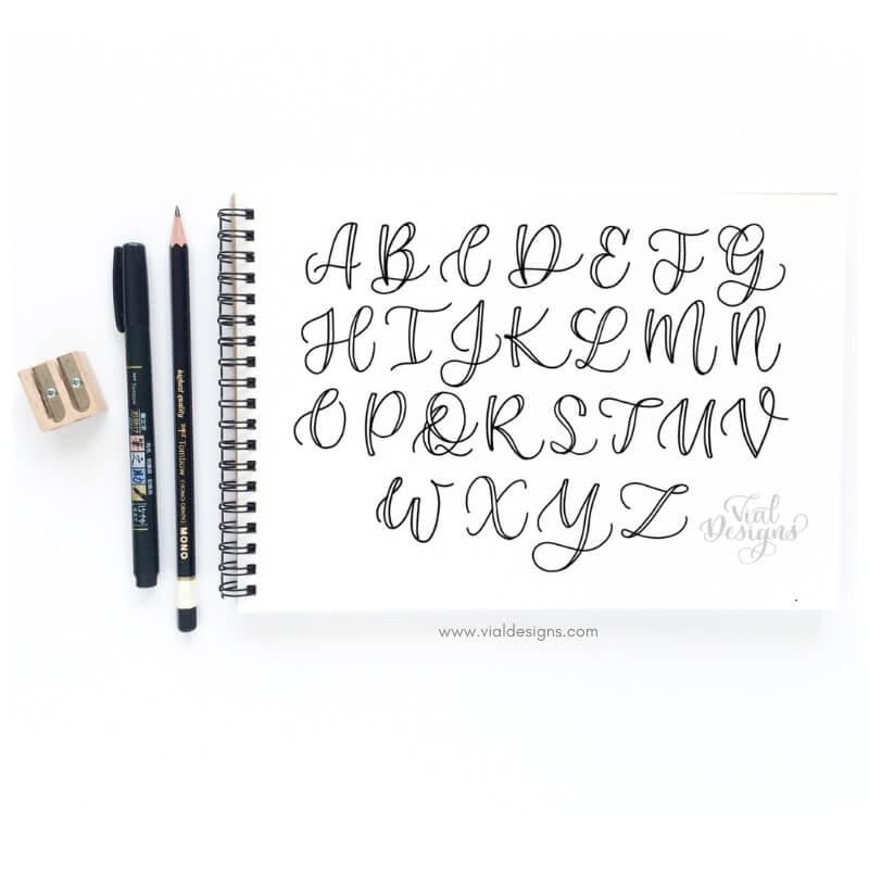 Faux Calligraphy Tutorial Uppercase Letters