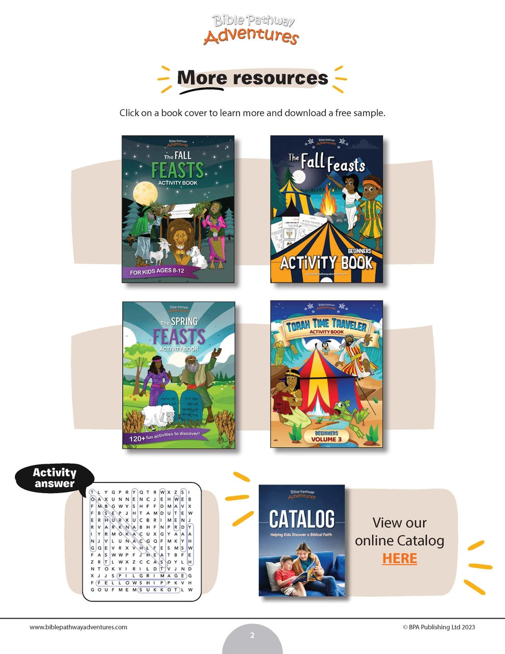 Feast Of Tabernacles Word Search Puzzle