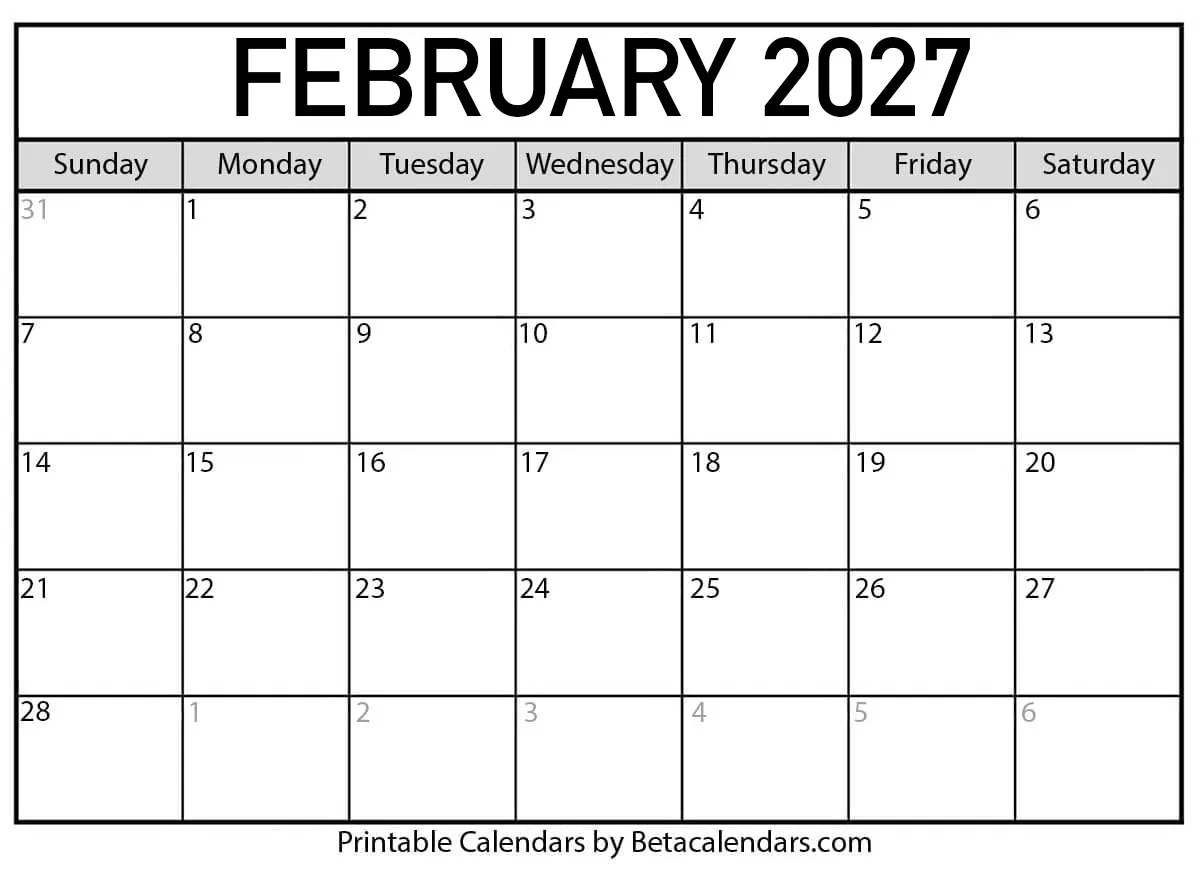 February Calendar