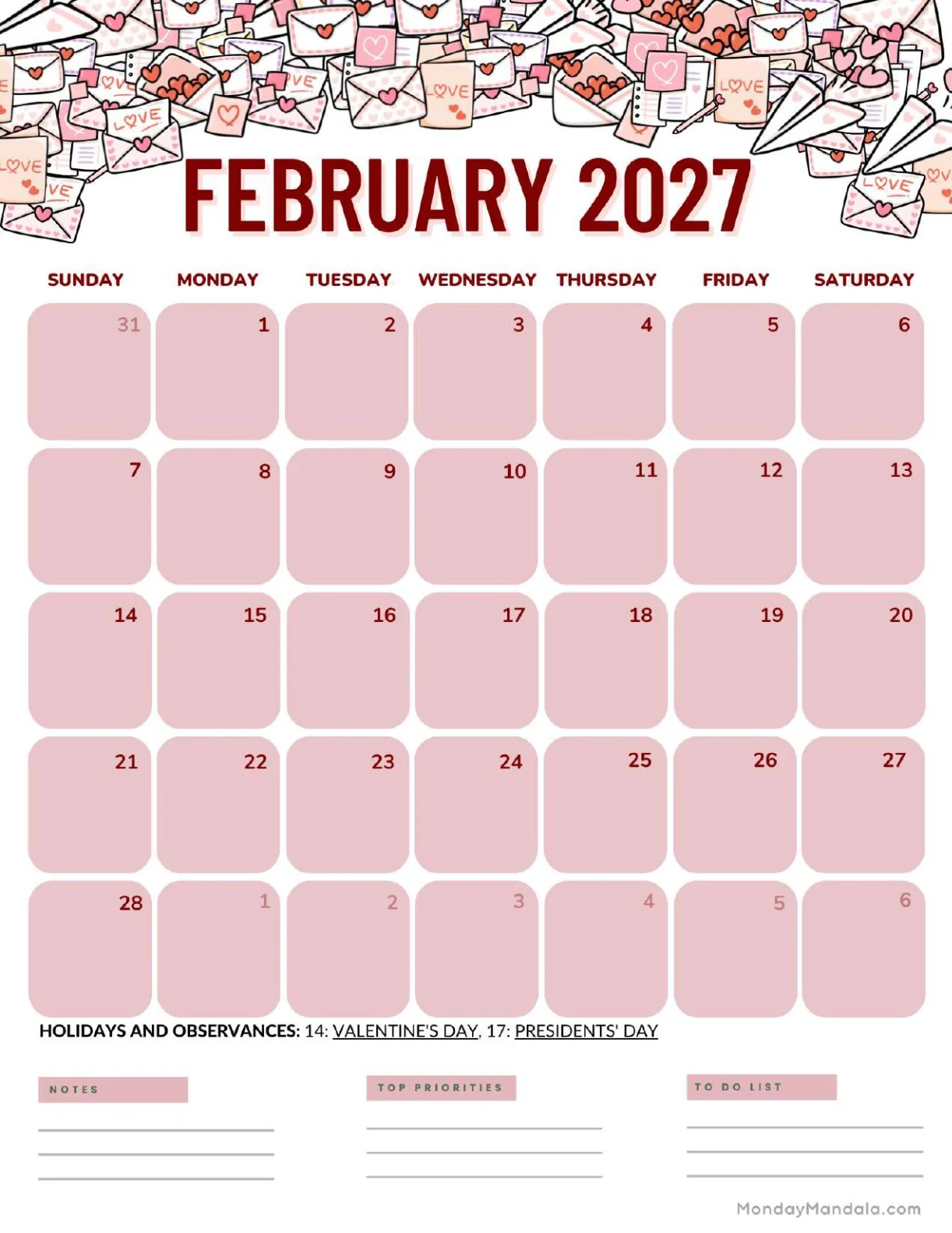 February Calendar