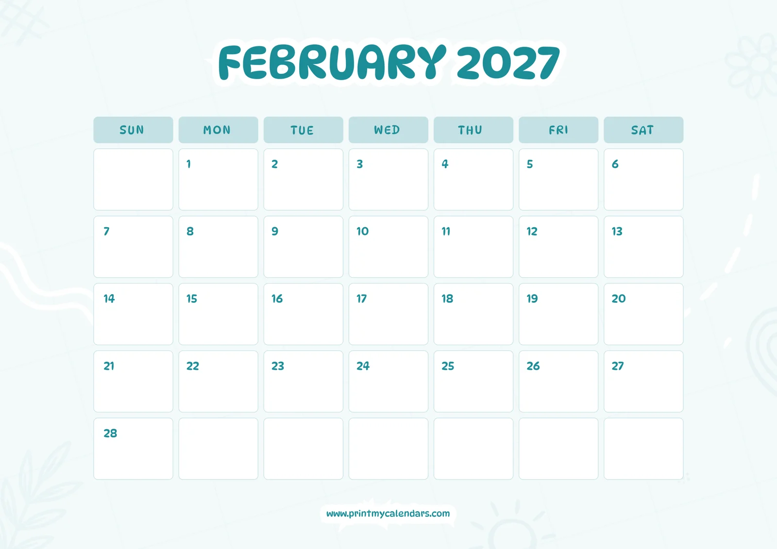 February Calendars