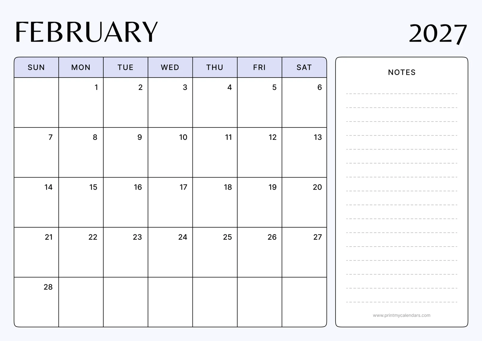 February Calendars