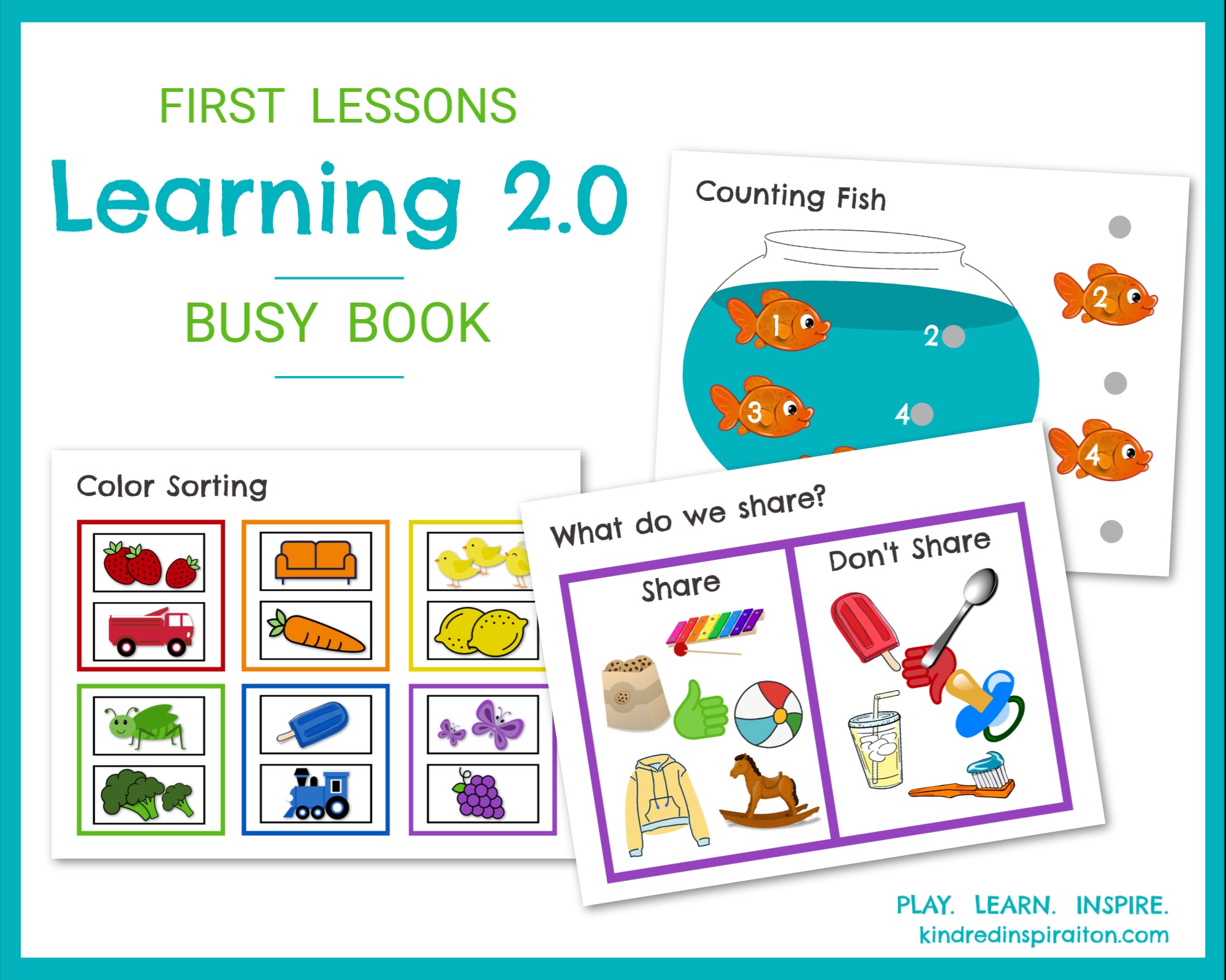 First Lessons Learning 2 0 Printable Busy Book
