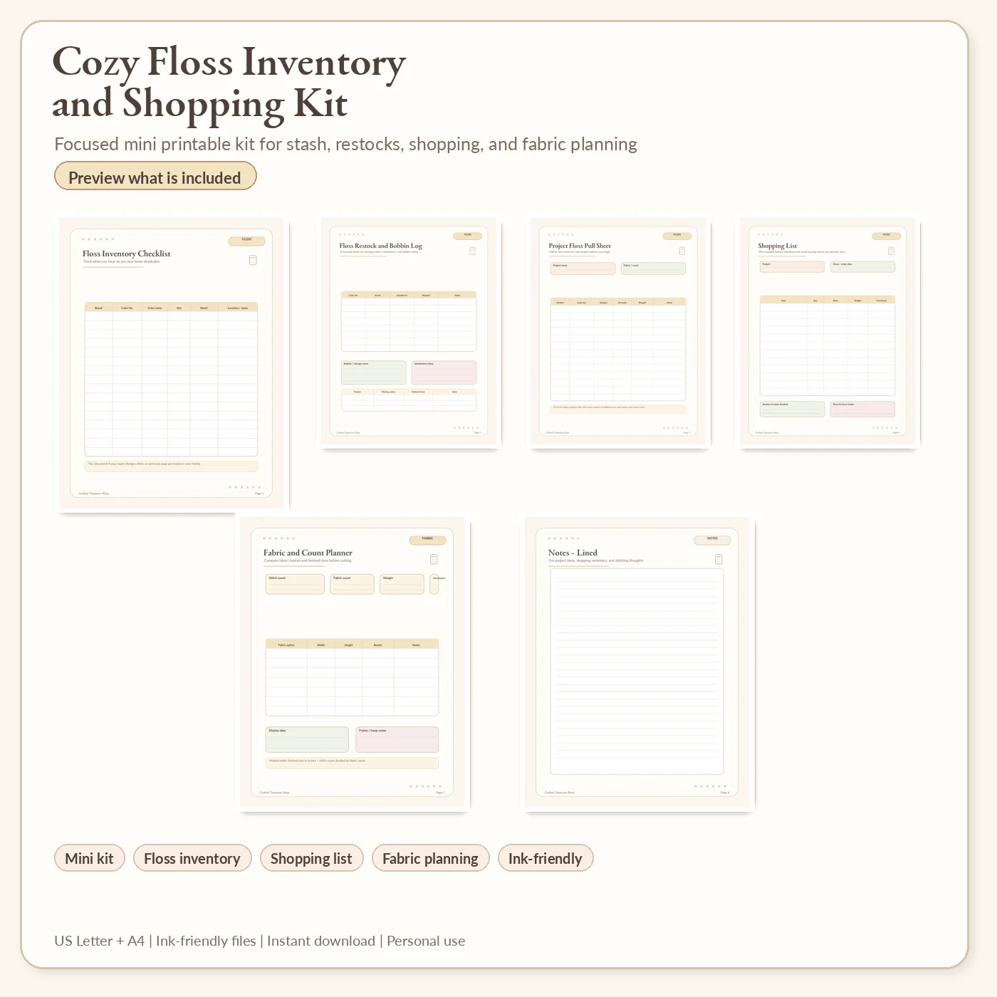 Floss Inventory Shopping Kit