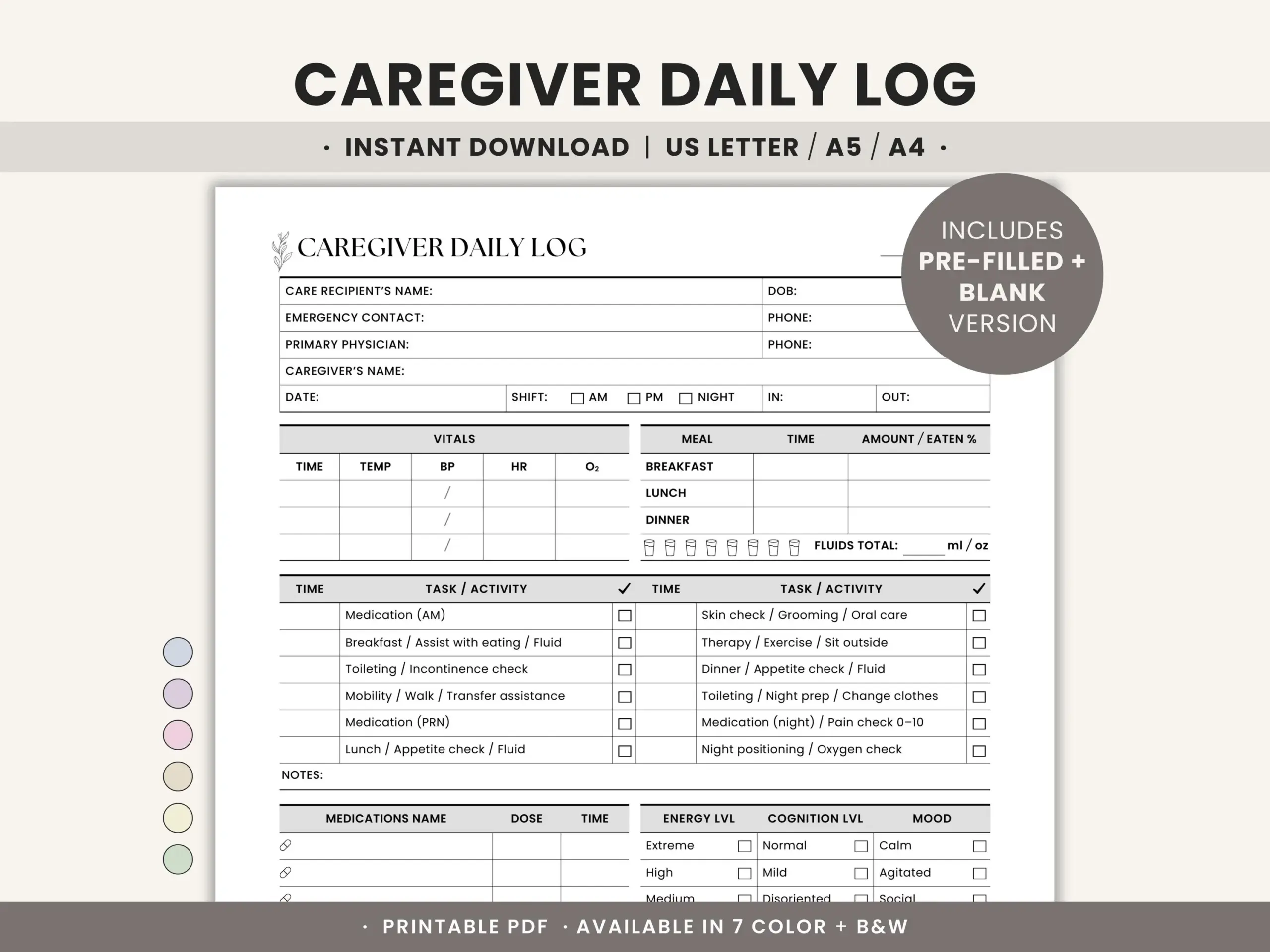 Food Log For Seniors Food Log For Seniors