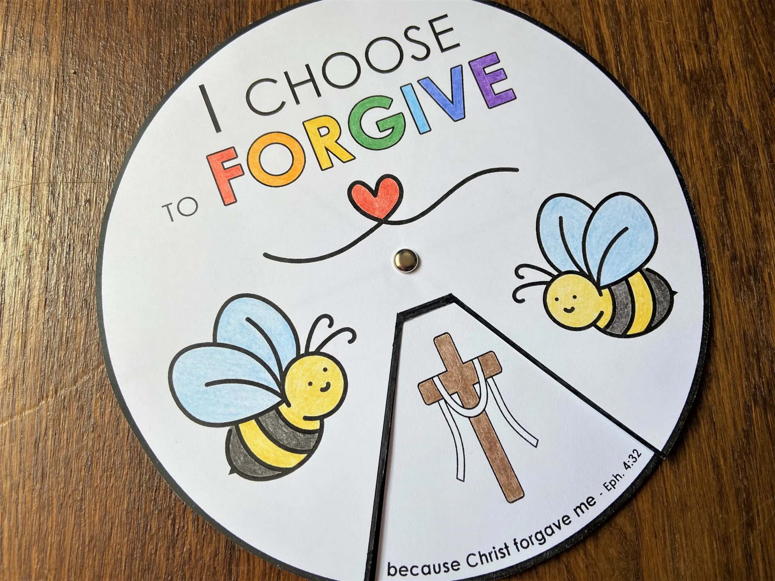 Forgive Scripture Coloring Wheel