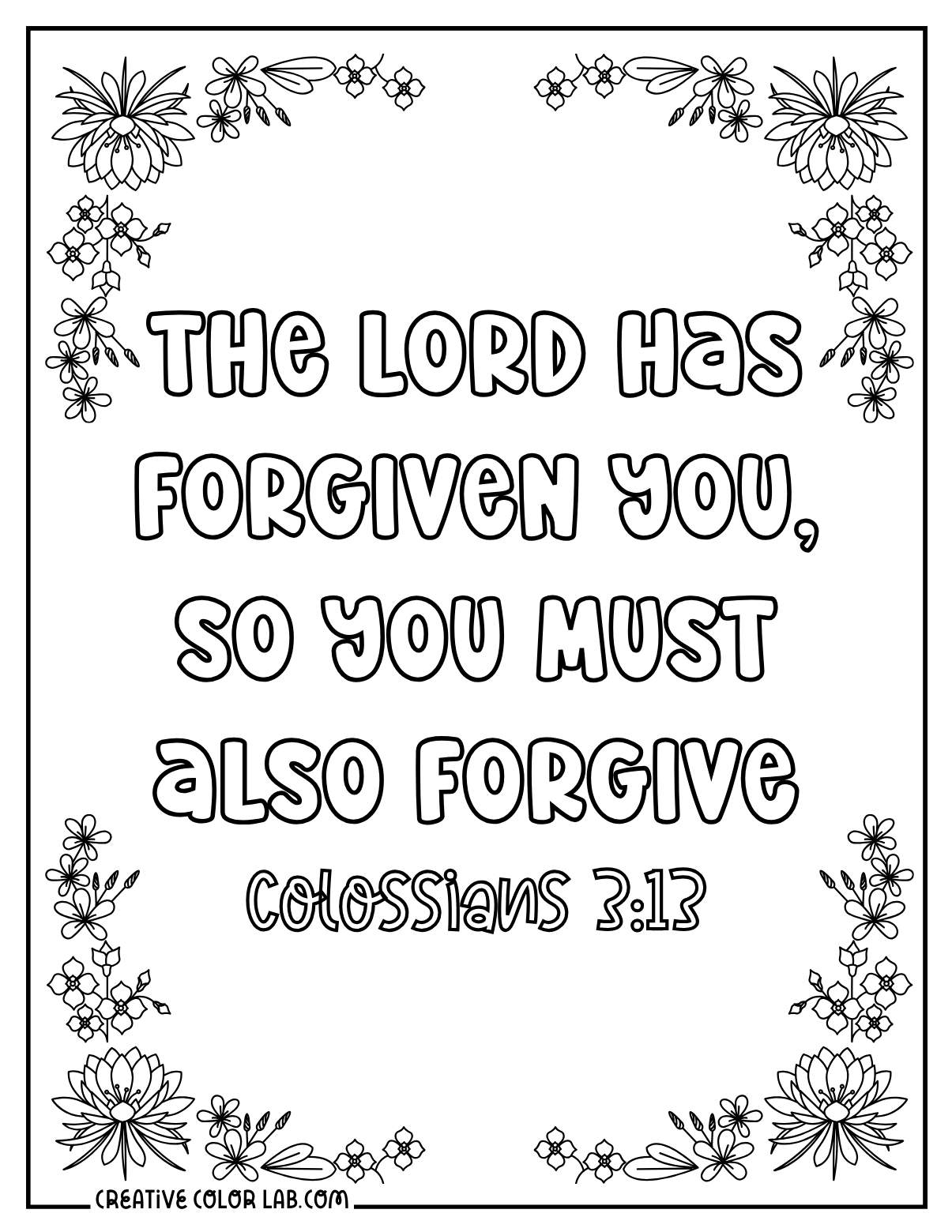 Forgiveness Coloring Pages