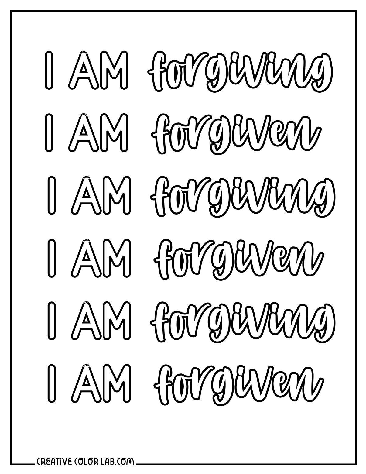 Forgiveness Coloring Pages