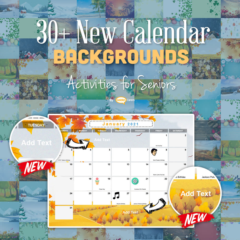 Free Activity Calendar For Seniors