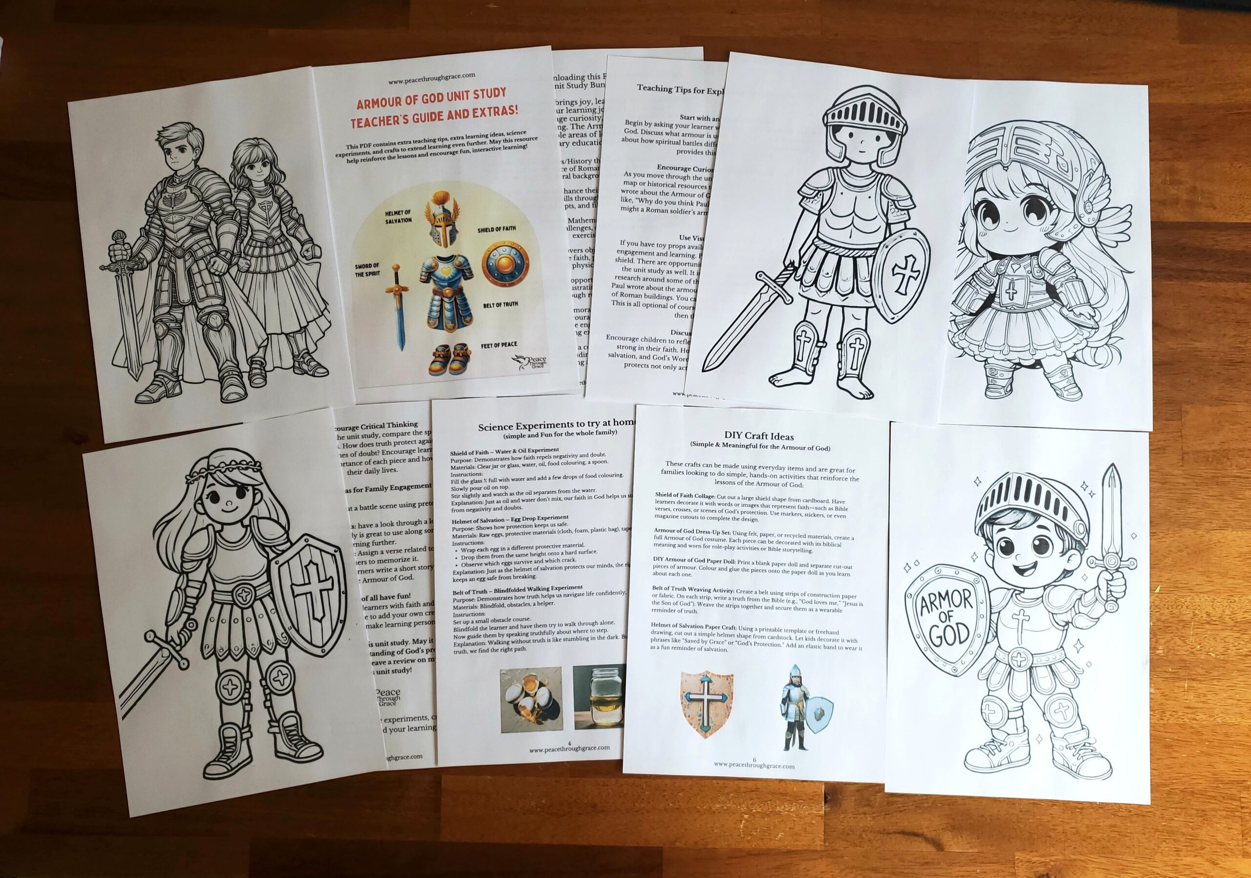 Free Armour Of God Unit Study Pintable Download