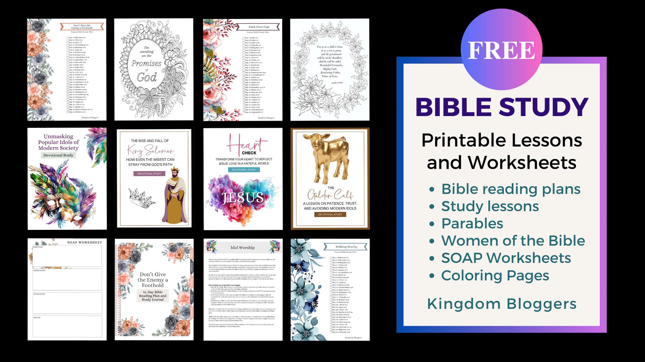 Free Bible Study Printables And Resources