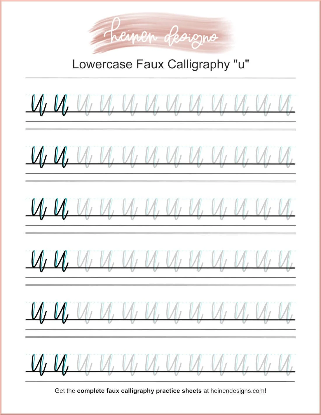 Free Calligraphy Practice Sheets