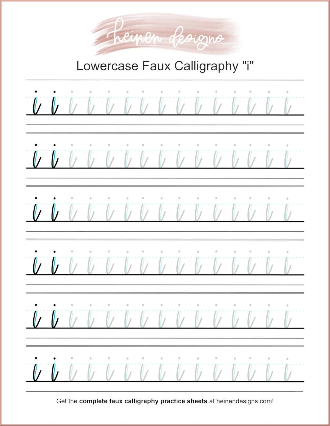 Free Calligraphy Practice Sheets