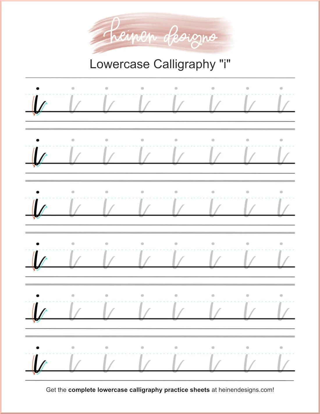 Free Calligraphy Practice Sheets