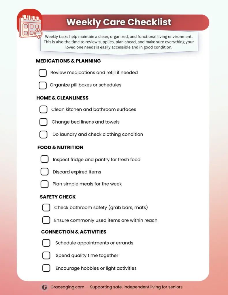 Free Caregiver Checklist For Seniors Printable Complete Guide