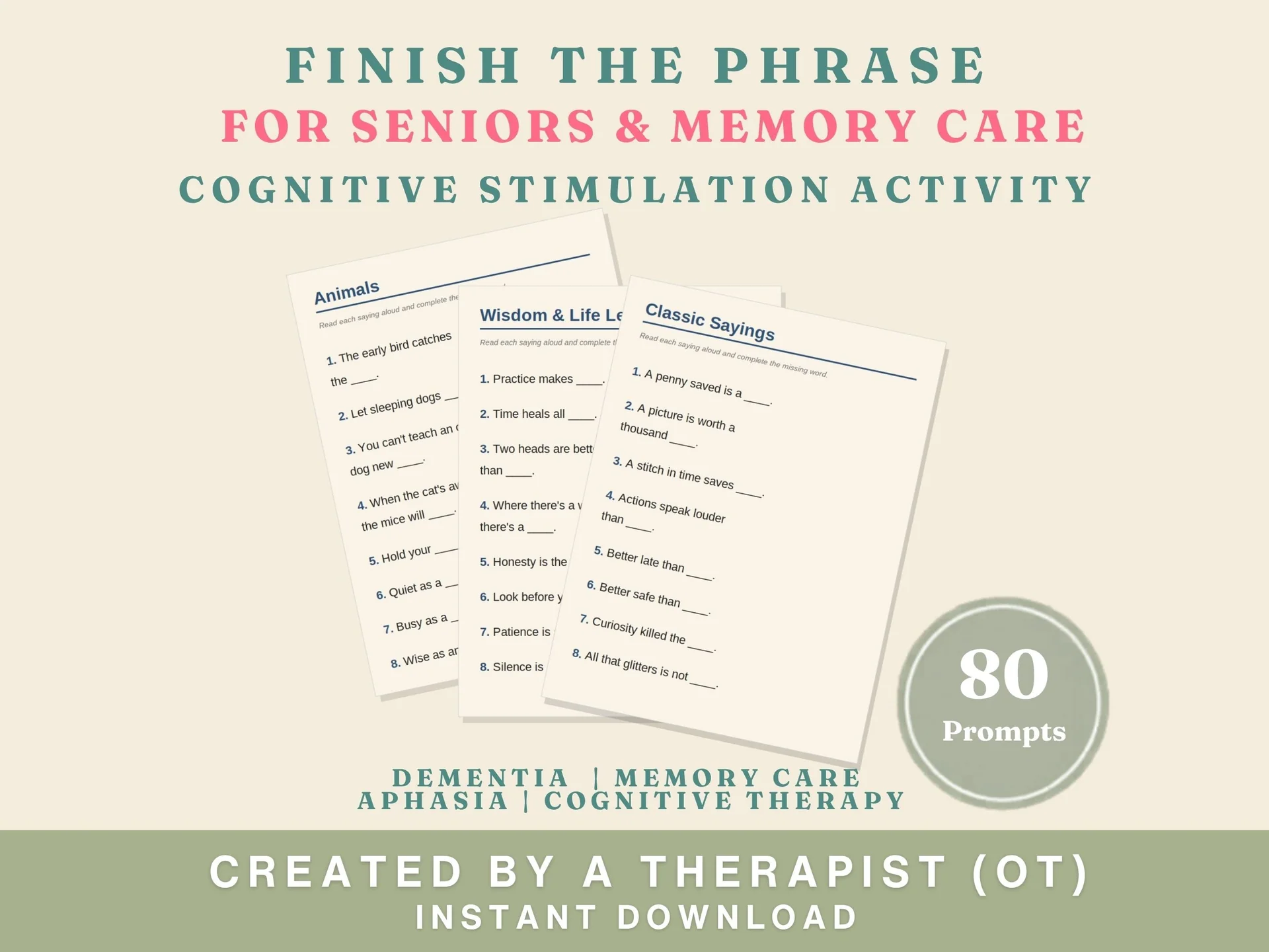 Free Dementia Activities For Adults Printable Pdf