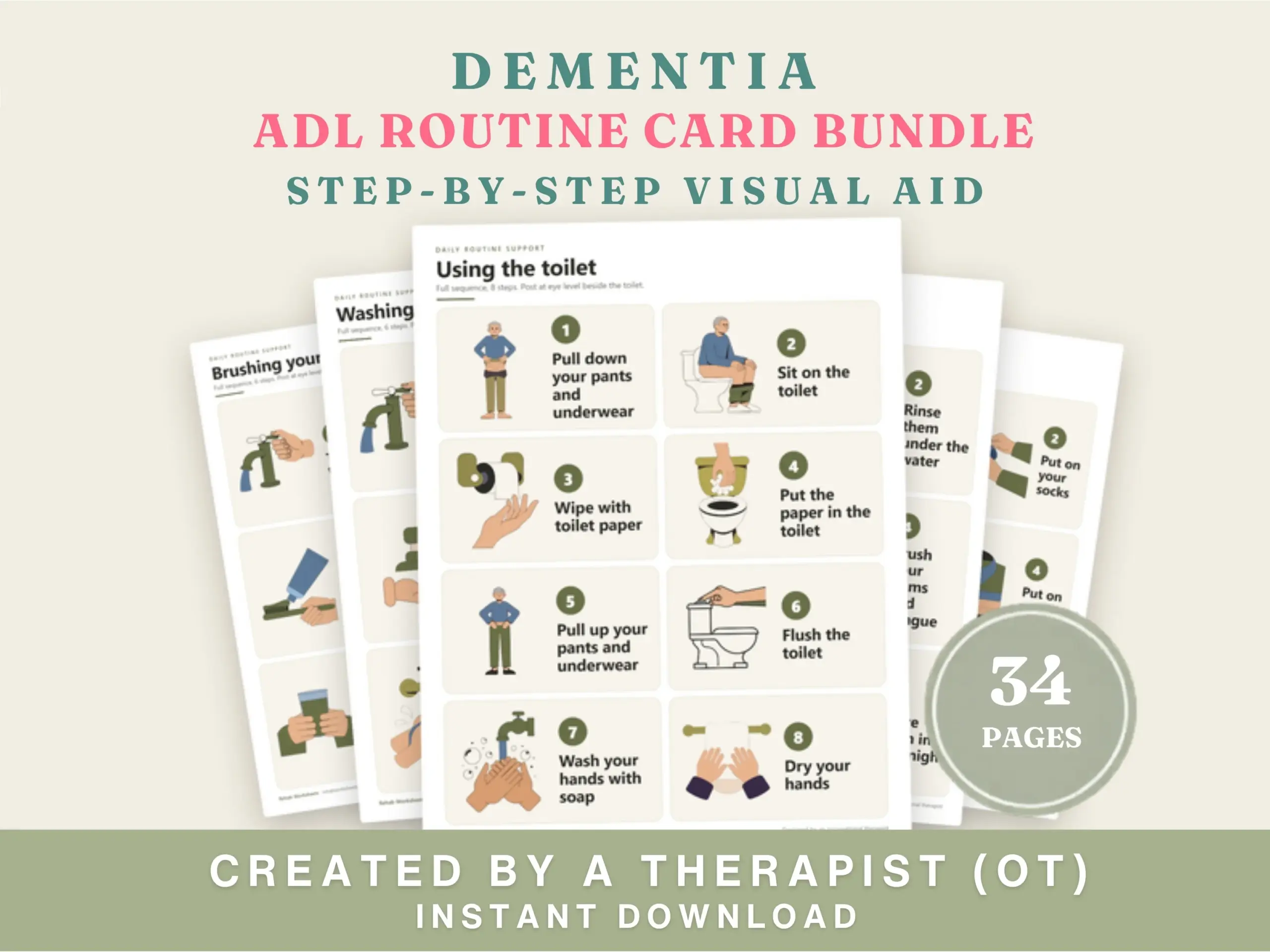Free Dementia Cue Cards For Daily Routines Printable Pdf
