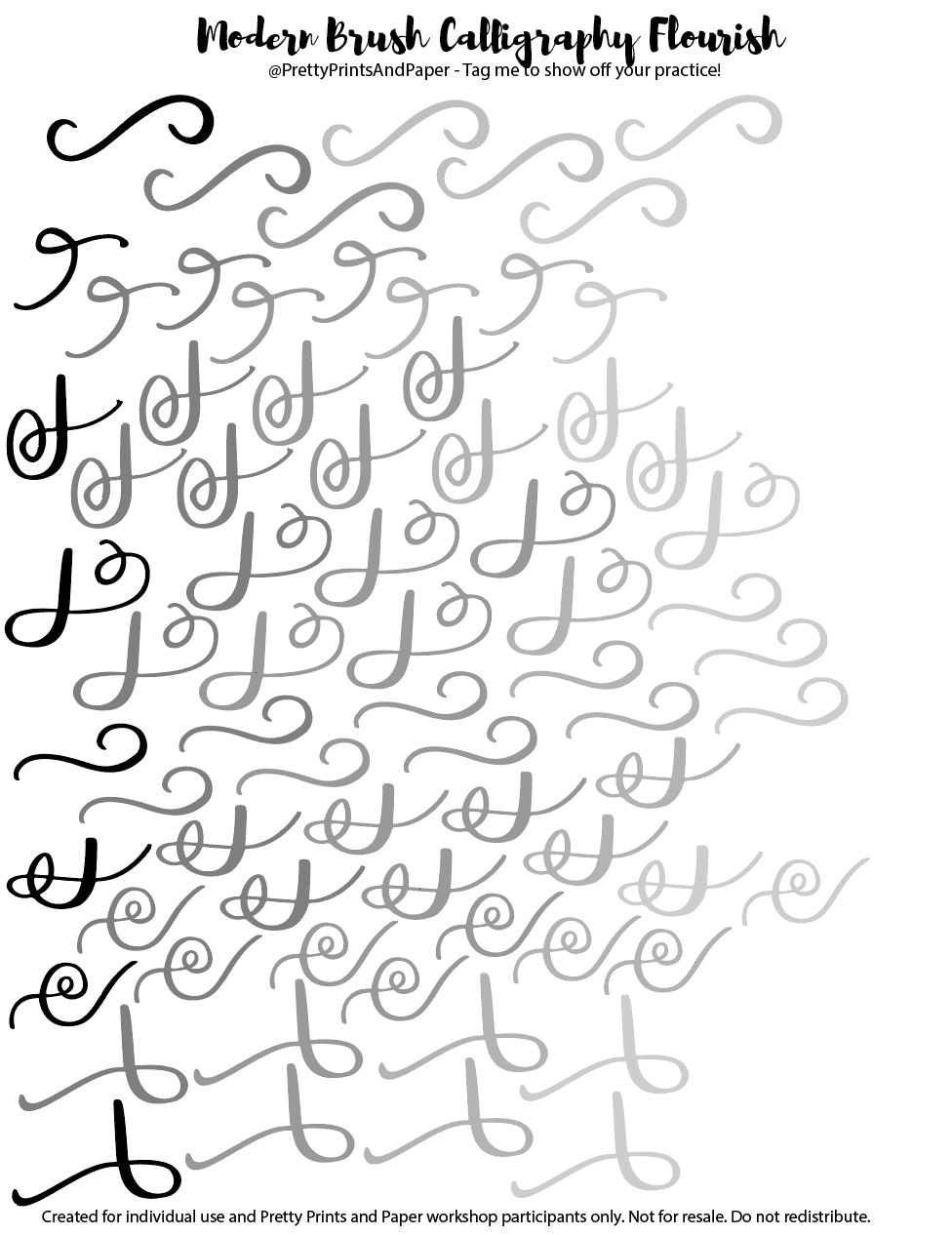 Free Flourish Practice Sheet Updated