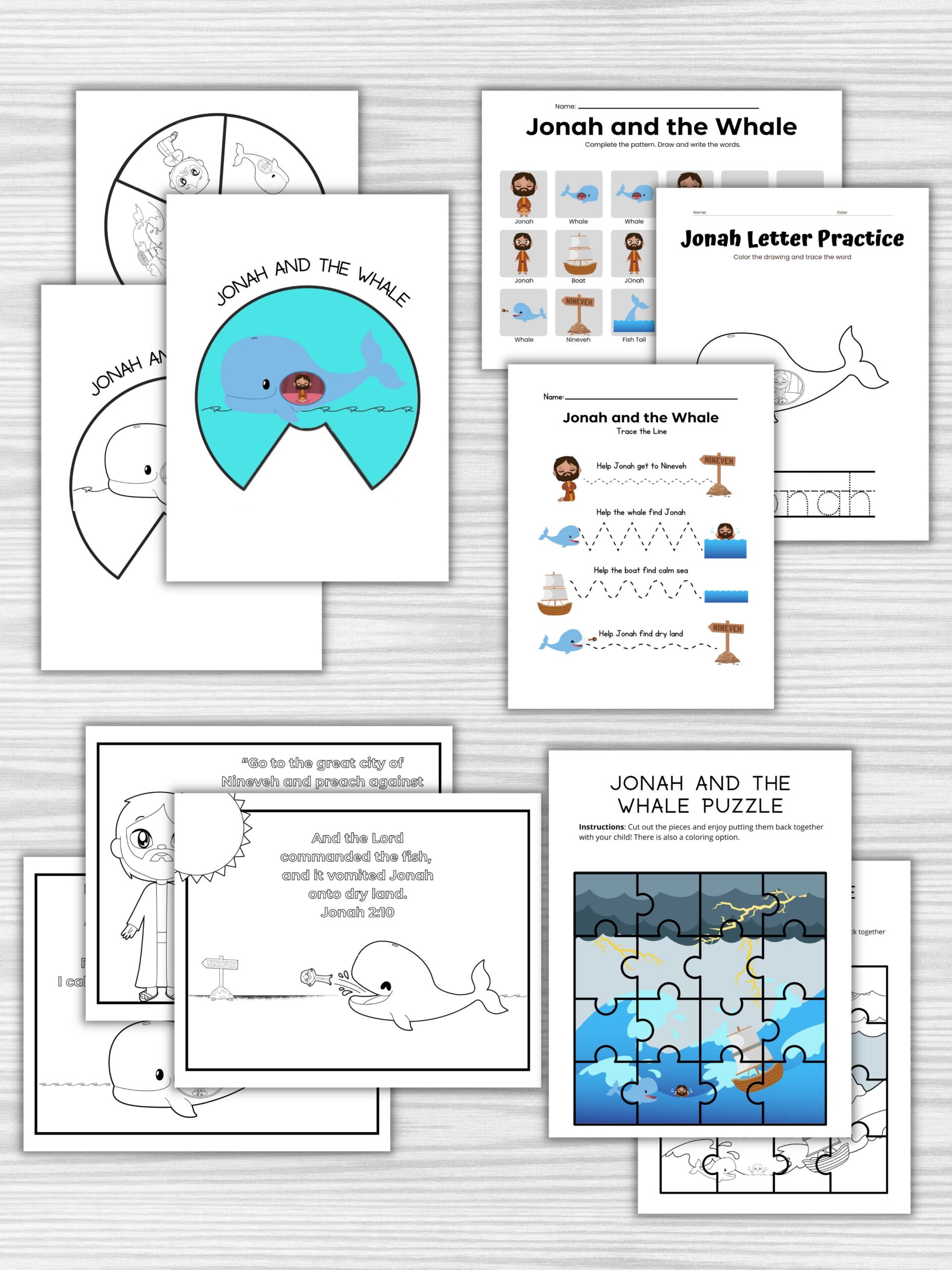 Free Jonah And The Whale Printables