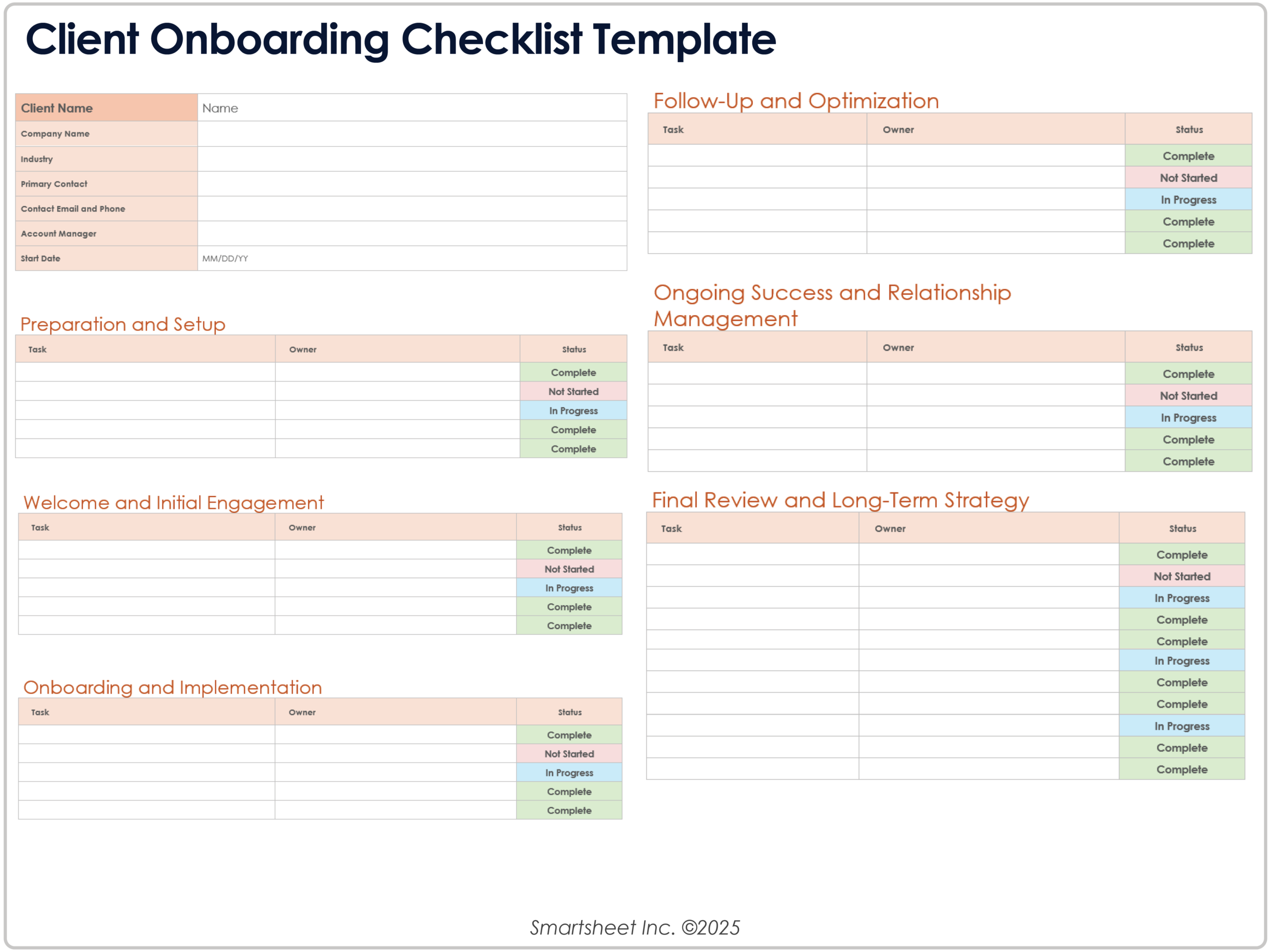 Free Onboarding Checklists And Templates