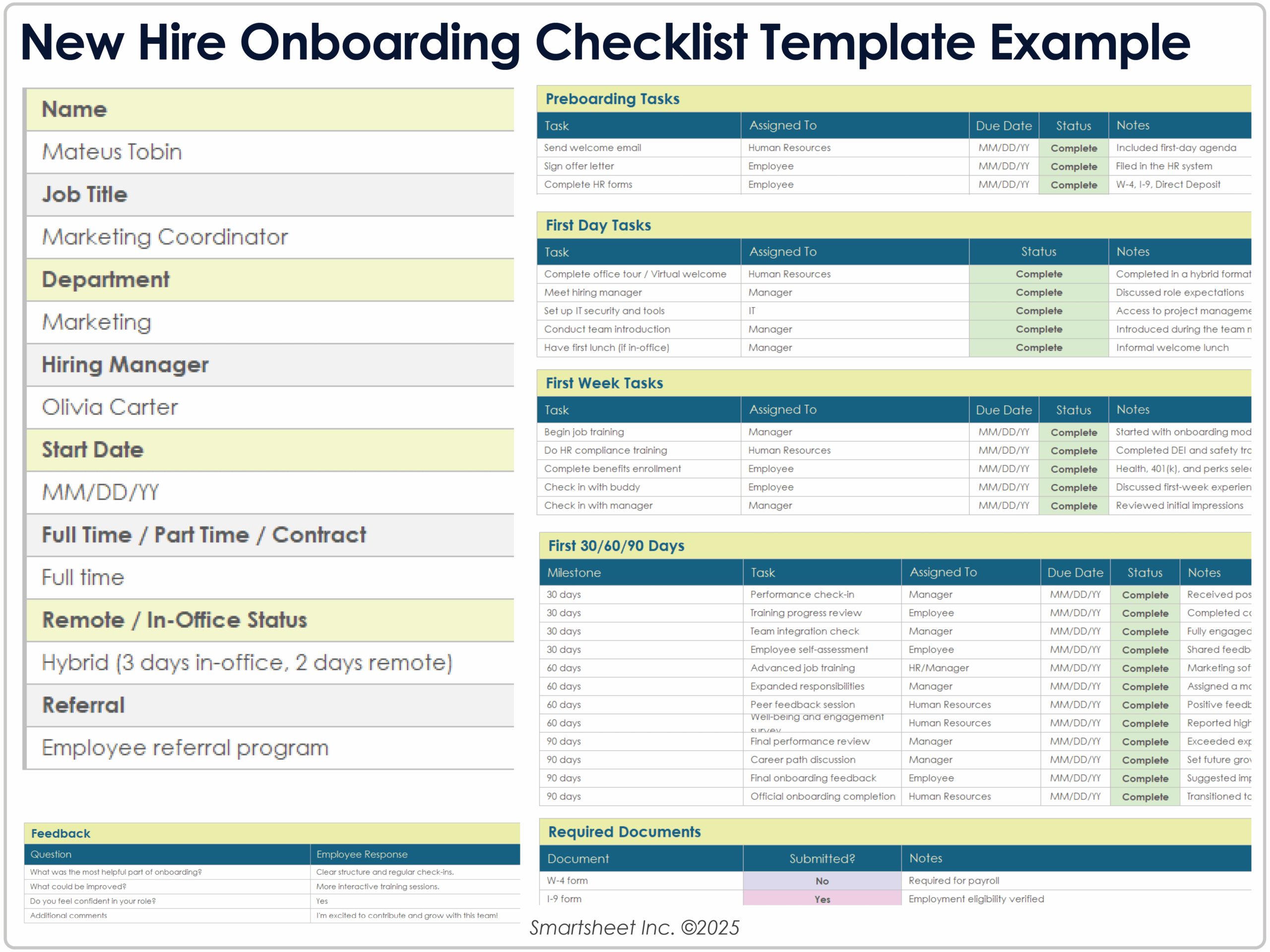 Free Onboarding Checklists And Templates