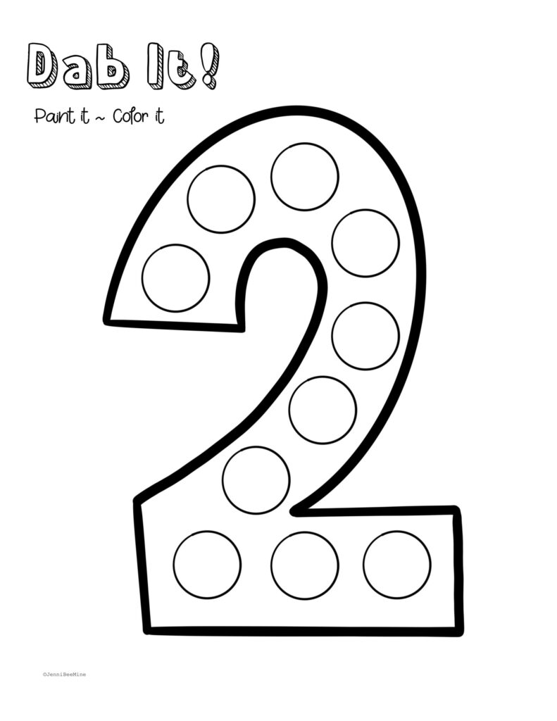 Free Preschool Printables Number 2