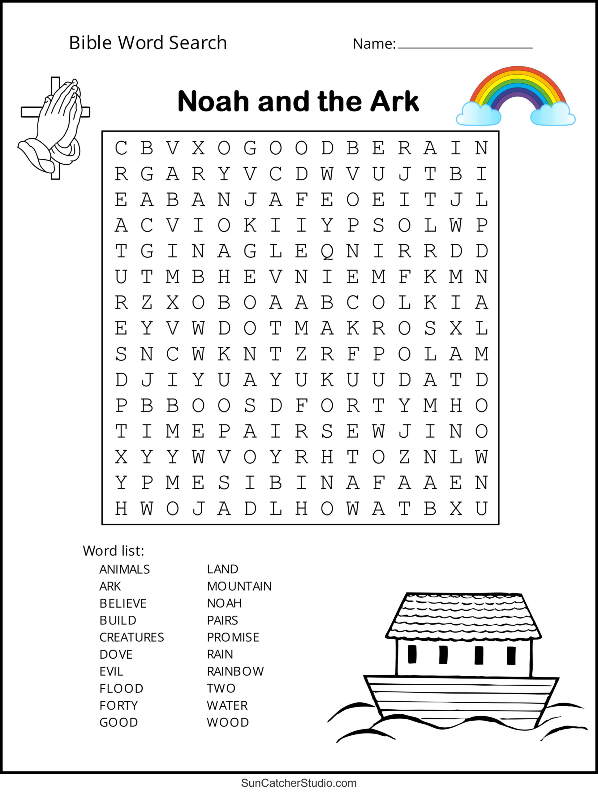 Free Printable Bible Puzzles Pdf With Answers