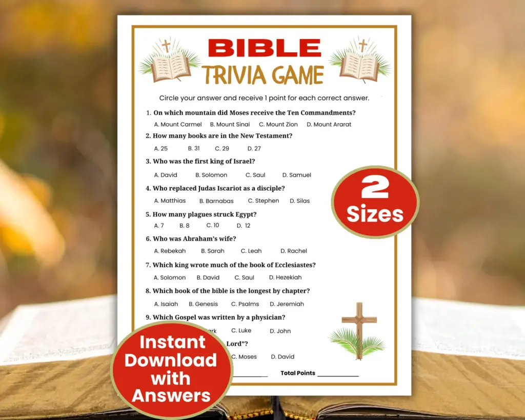 Free Printable Bible Trivia